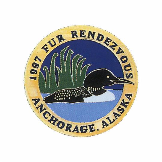 1977 Fur Rondy Pin Forget Me Nots Rendezvous Anchorage Alaska New